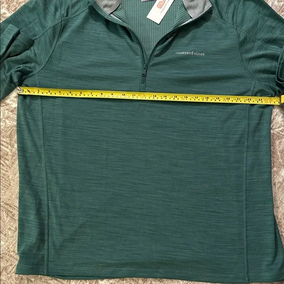 Men’s Vineyard Vines quarter zip Forest Green Pullover size XL NWT - Picture 6 of 10